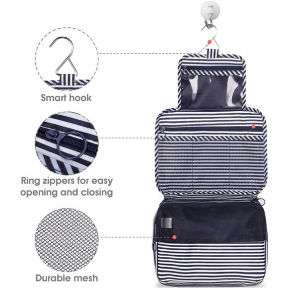 Hanging Travel Toiletry Bag Cosmetic Make up Organizer for Women Waterproof - Picture 6 of 6
